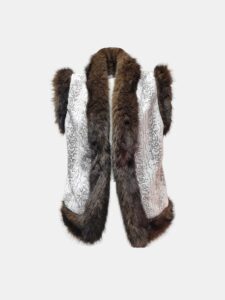 MUCHO GUSTO® Gilet Leopard Fake Fur White