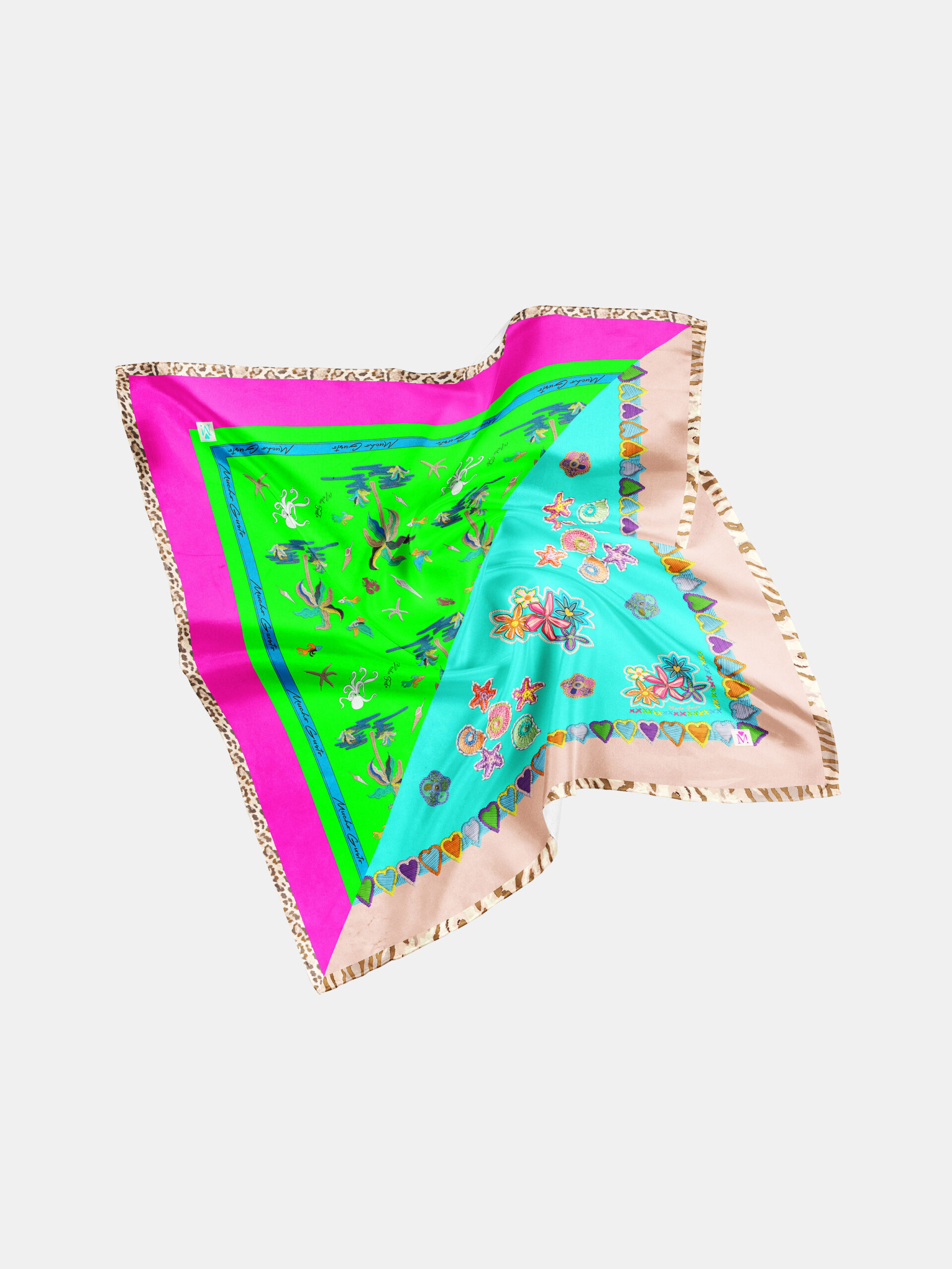 MUCHO GUSTO® Scarf Burano Tropical Palm Elegance