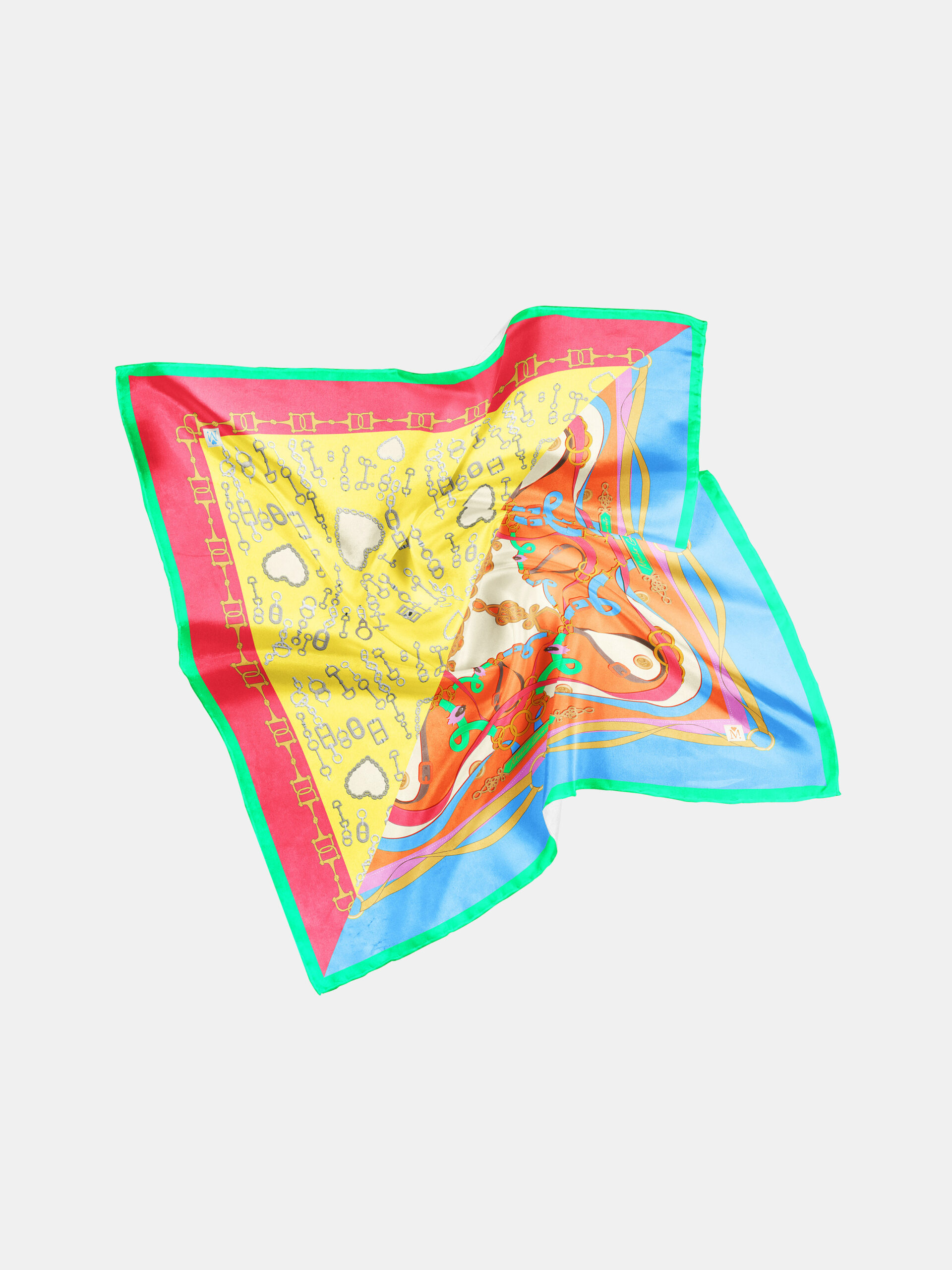 MUCHO GUSTO® Scarf Burano Colorful Chain Patchwork