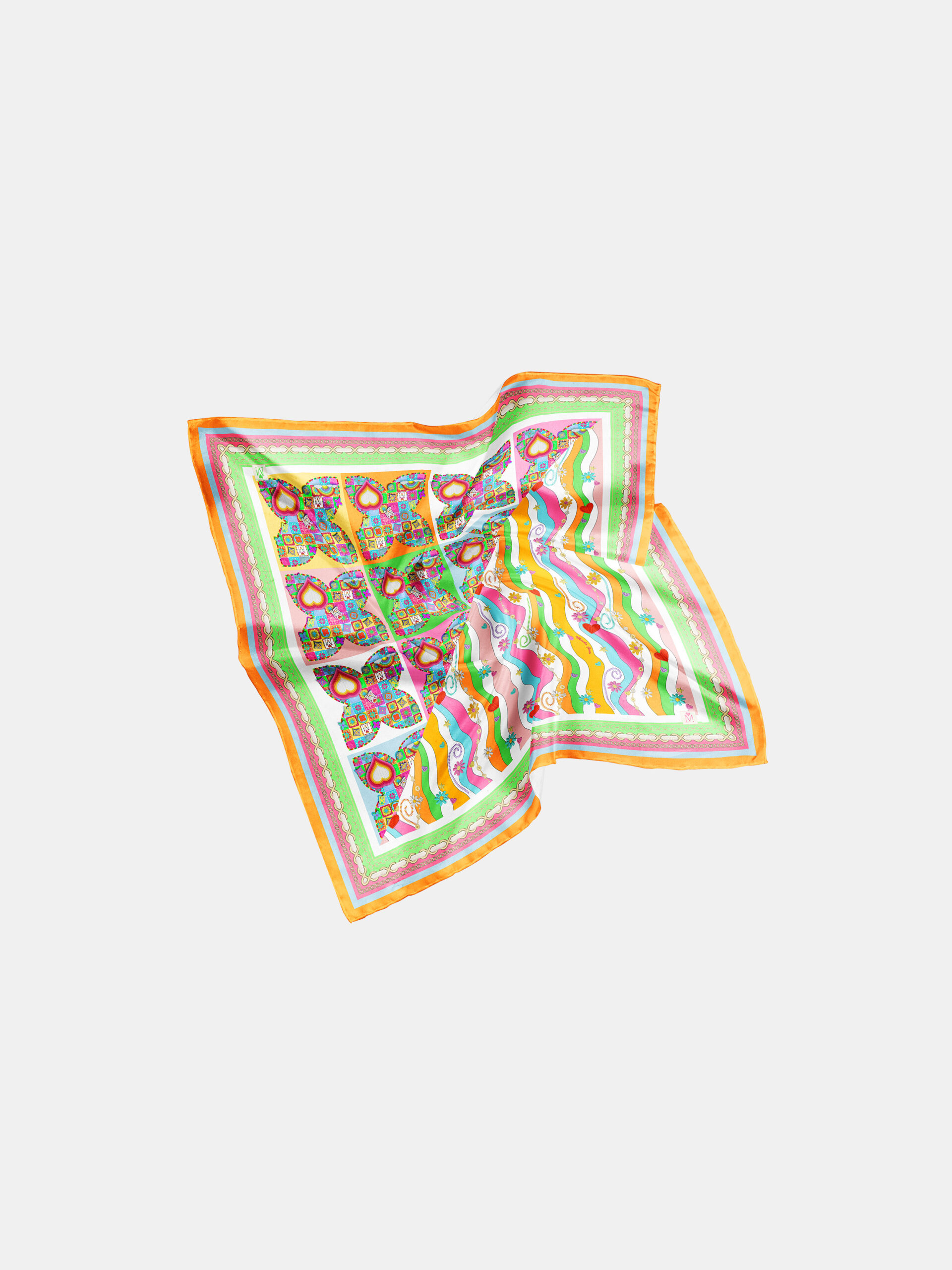 MUCHO GUSTO® Scarf Burano Small Heart Wave Elegance