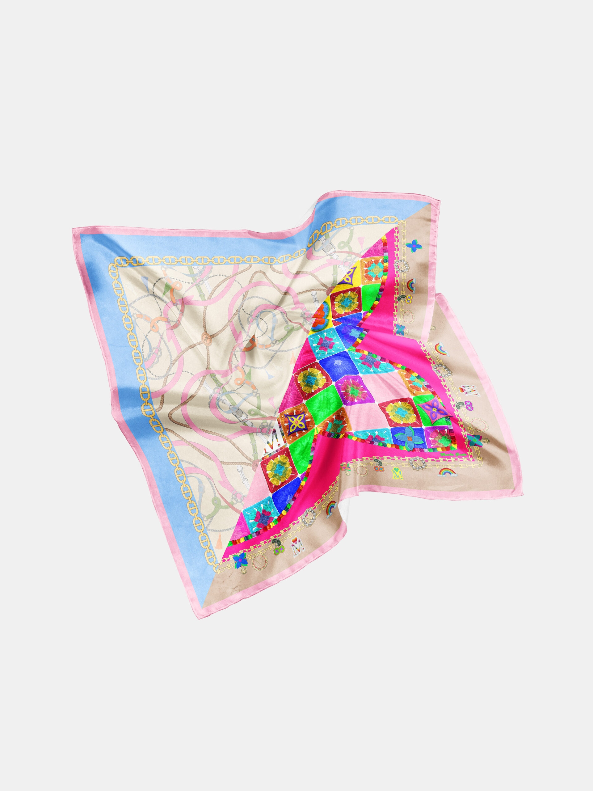 MUCHO GUSTO® Scarf Genova Patchwork Elegance