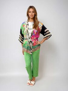 MUCHO GUSTO® Broek Firenze Groen MG Elegantie