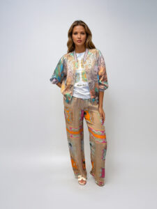 MUCHO GUSTO® Pants Ceriana Tropical Palm Patchwork