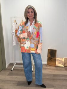MUCHO GUSTO® Blazer Moon Palm Summer Patchwork