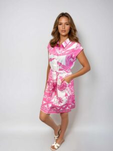 MUCHO GUSTO® Dress Pilzone Pink Paisley Elegance