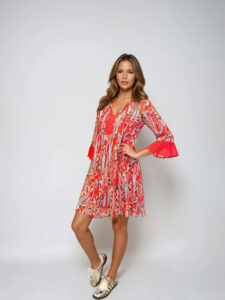MUCHO GUSTO® Dress Sarnico Red Paisley Bloom