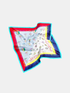 MUCHO GUSTO® Sjaal Burano Atlantische Zee Print