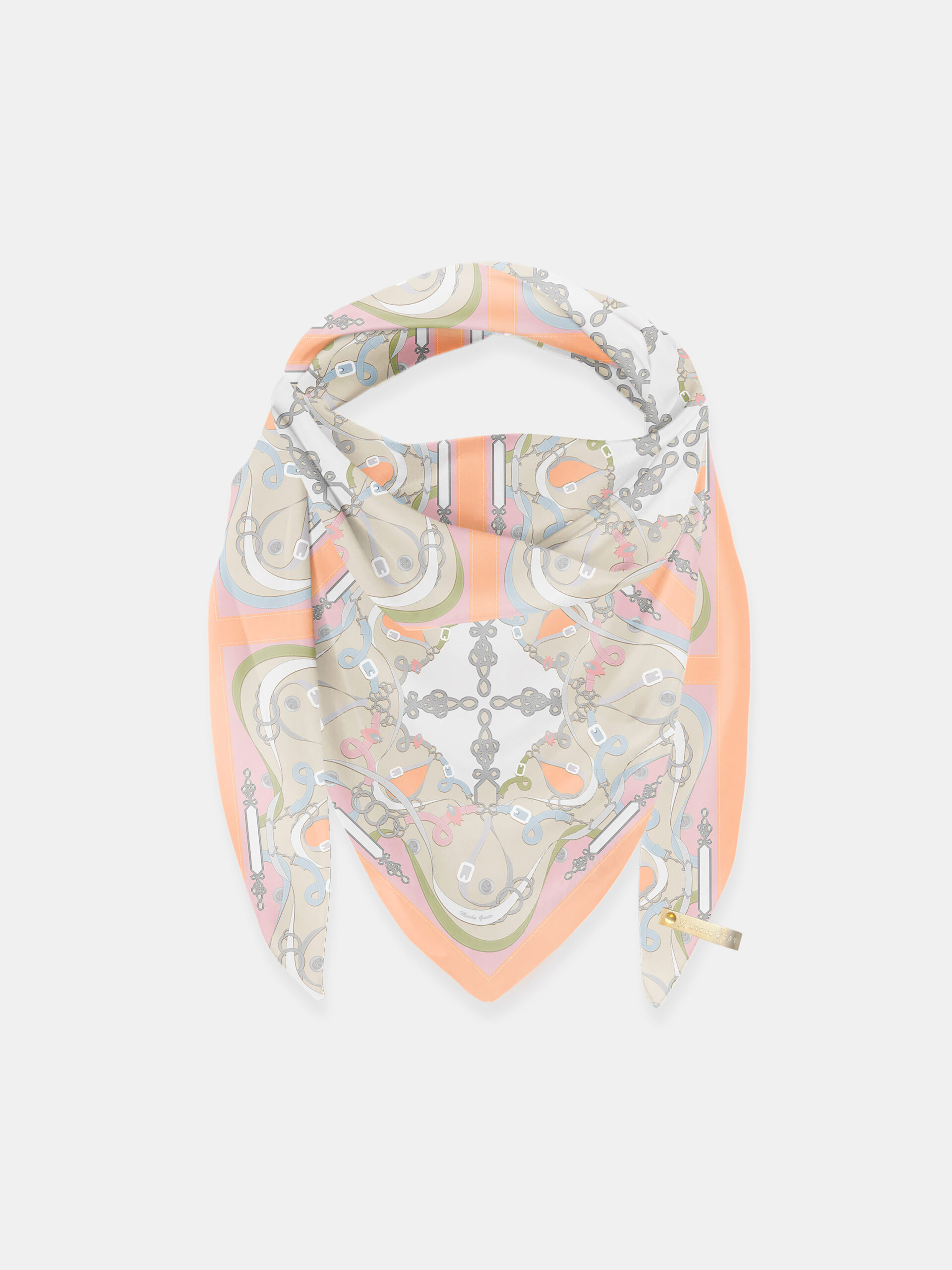 MUCHO GUSTO® Schal Cannes Pastell Ketten Eleganz