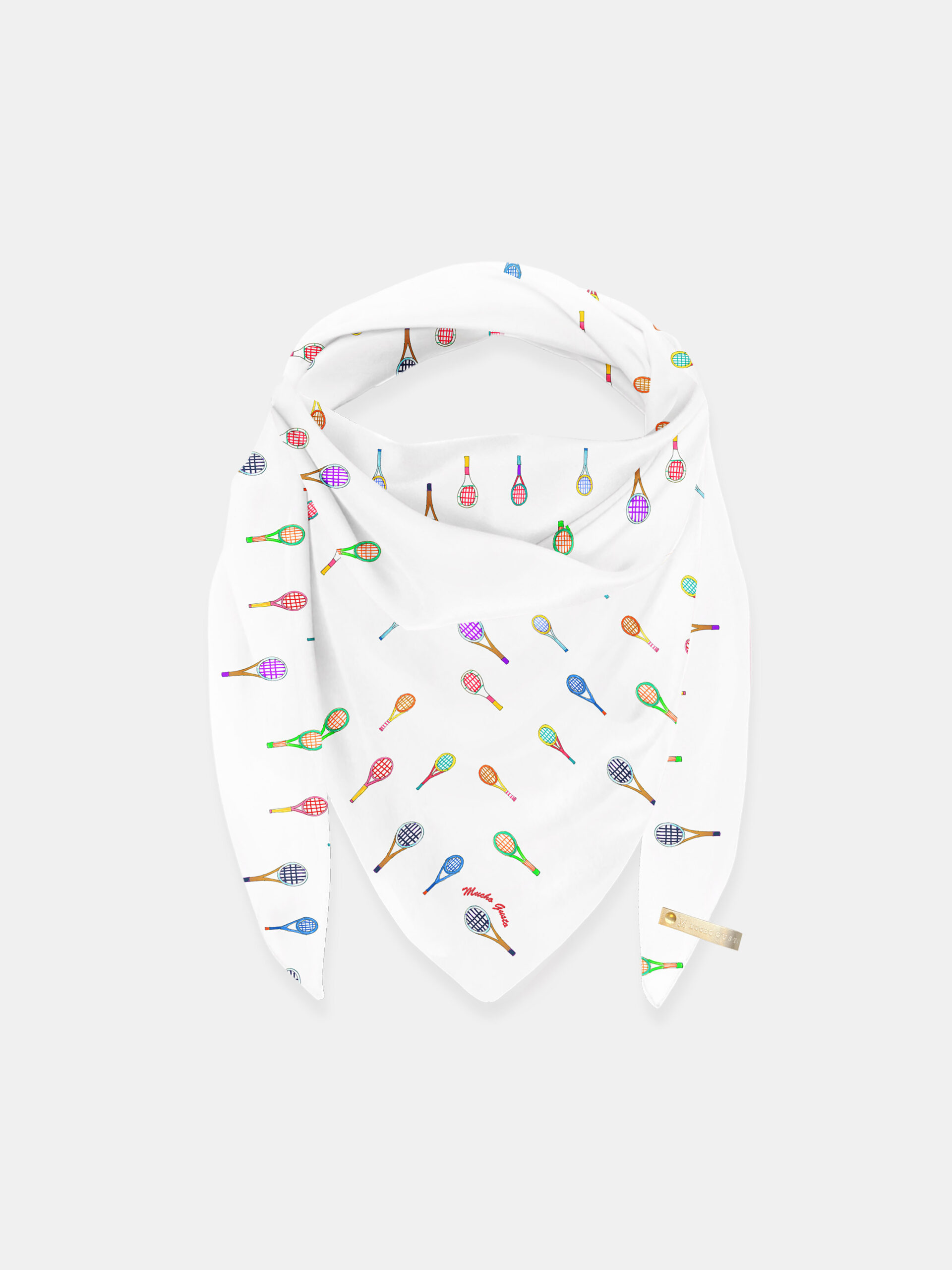 MUCHO GUSTO® Schal Cannes Padel-Symbol-Druck