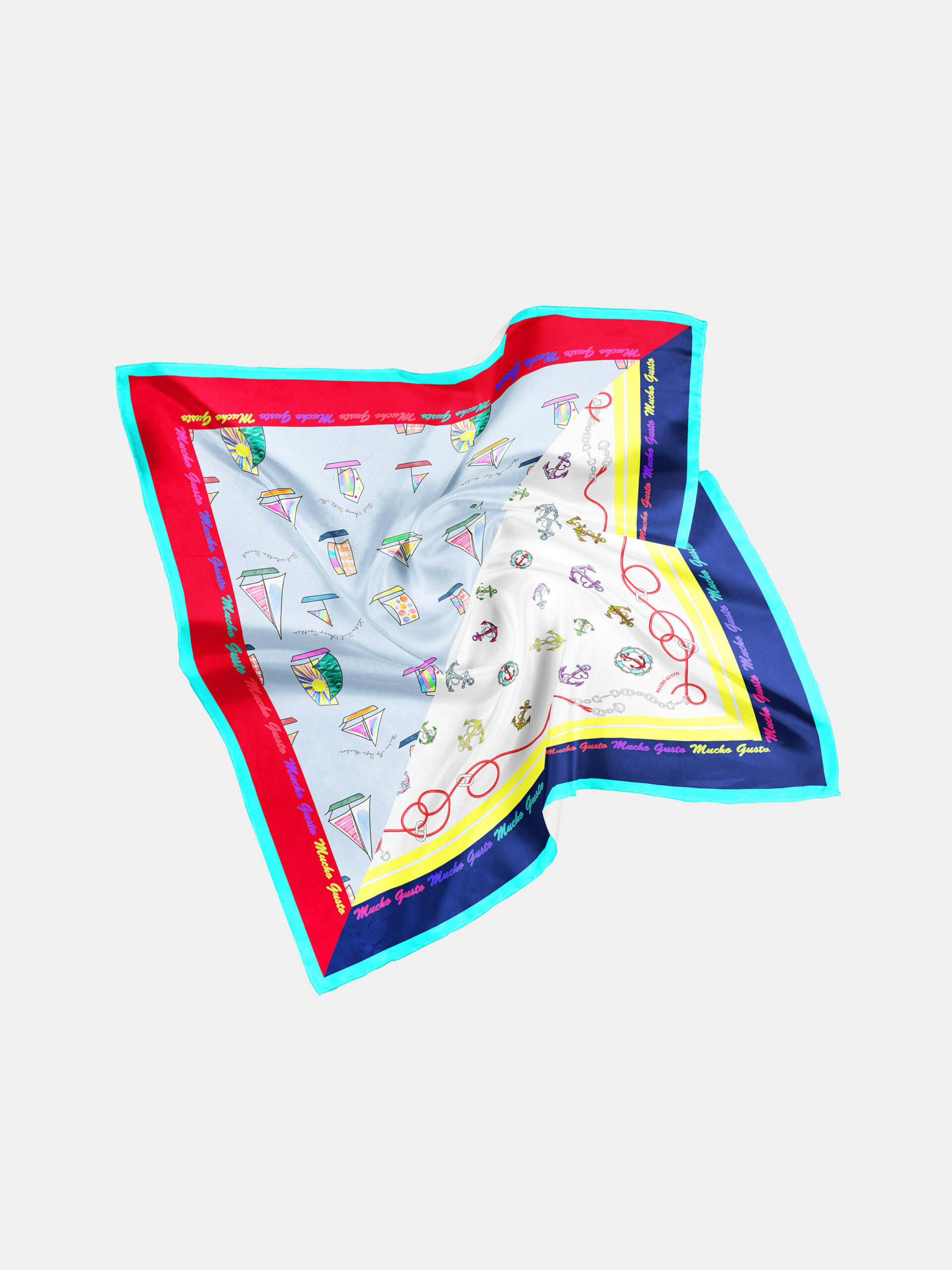 MUCHO GUSTO® Schal Genova Atlantik Meer Print