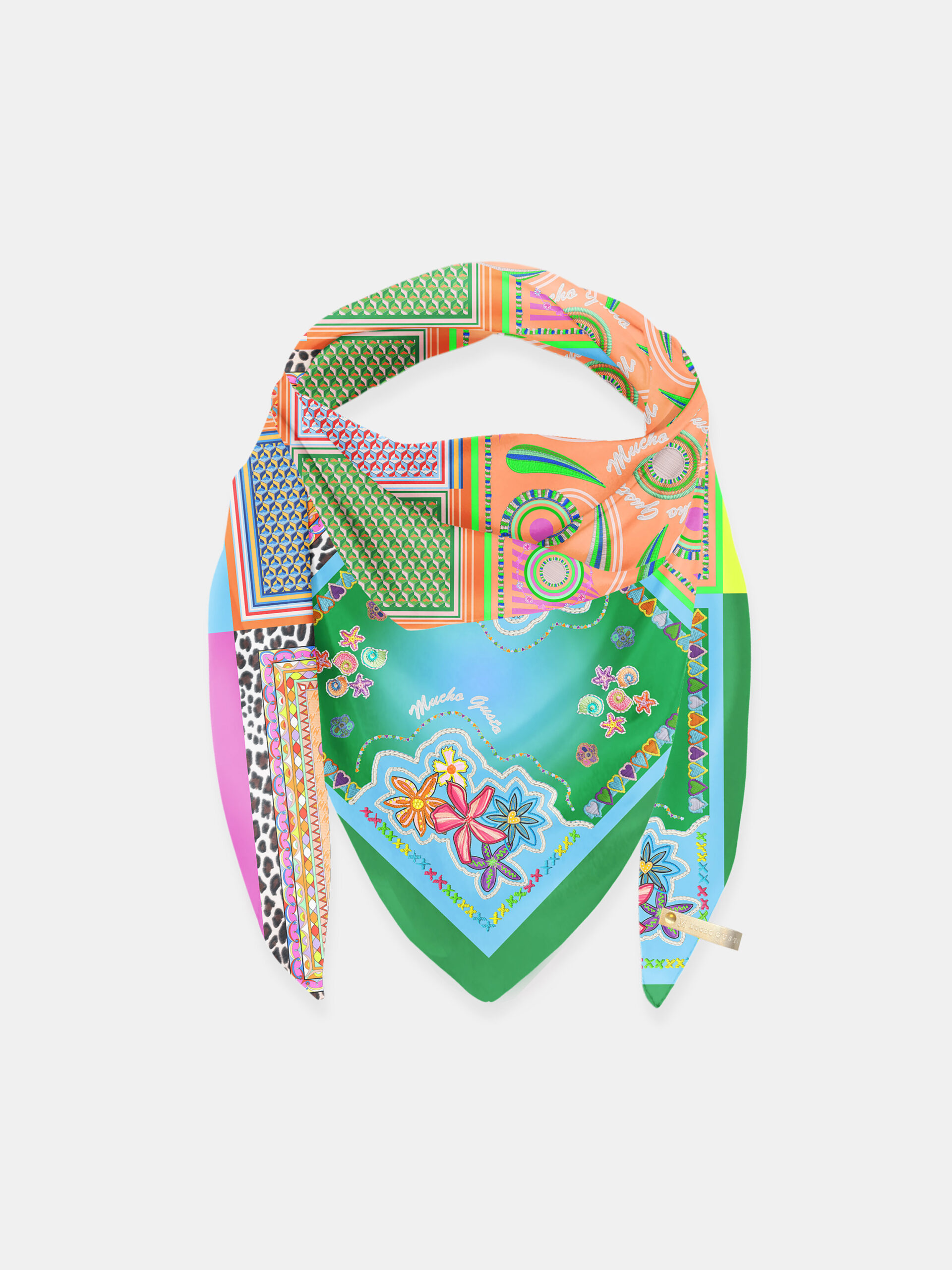 MUCHO GUSTO® Schal St. Tropez Mosaik Patchwork