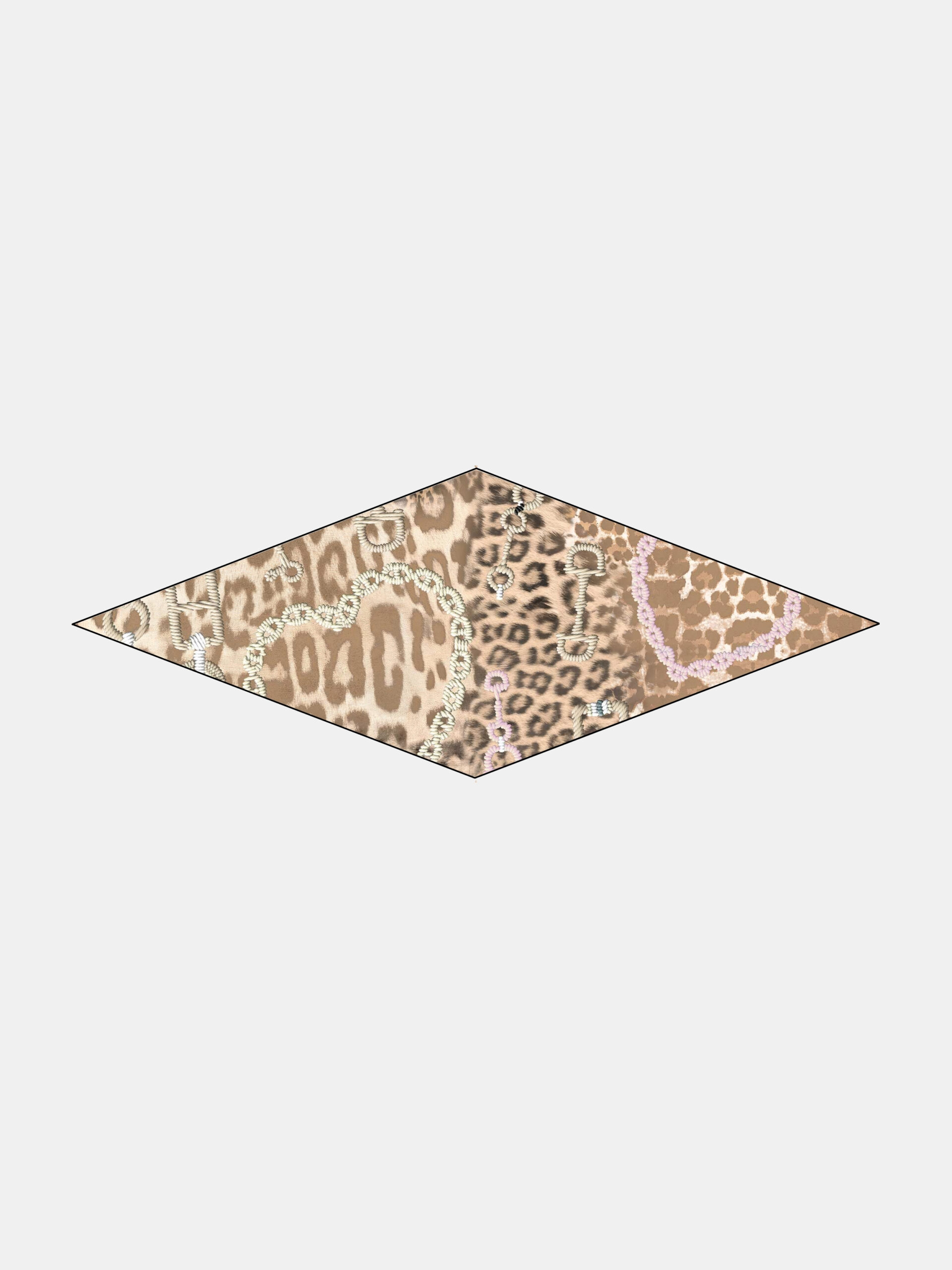 MUCHO GUSTO® Schal Tie Silk Leopard Kettenprint