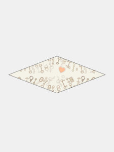 MUCHO GUSTO® Sjaal Tie Silk Hart Ketting Print