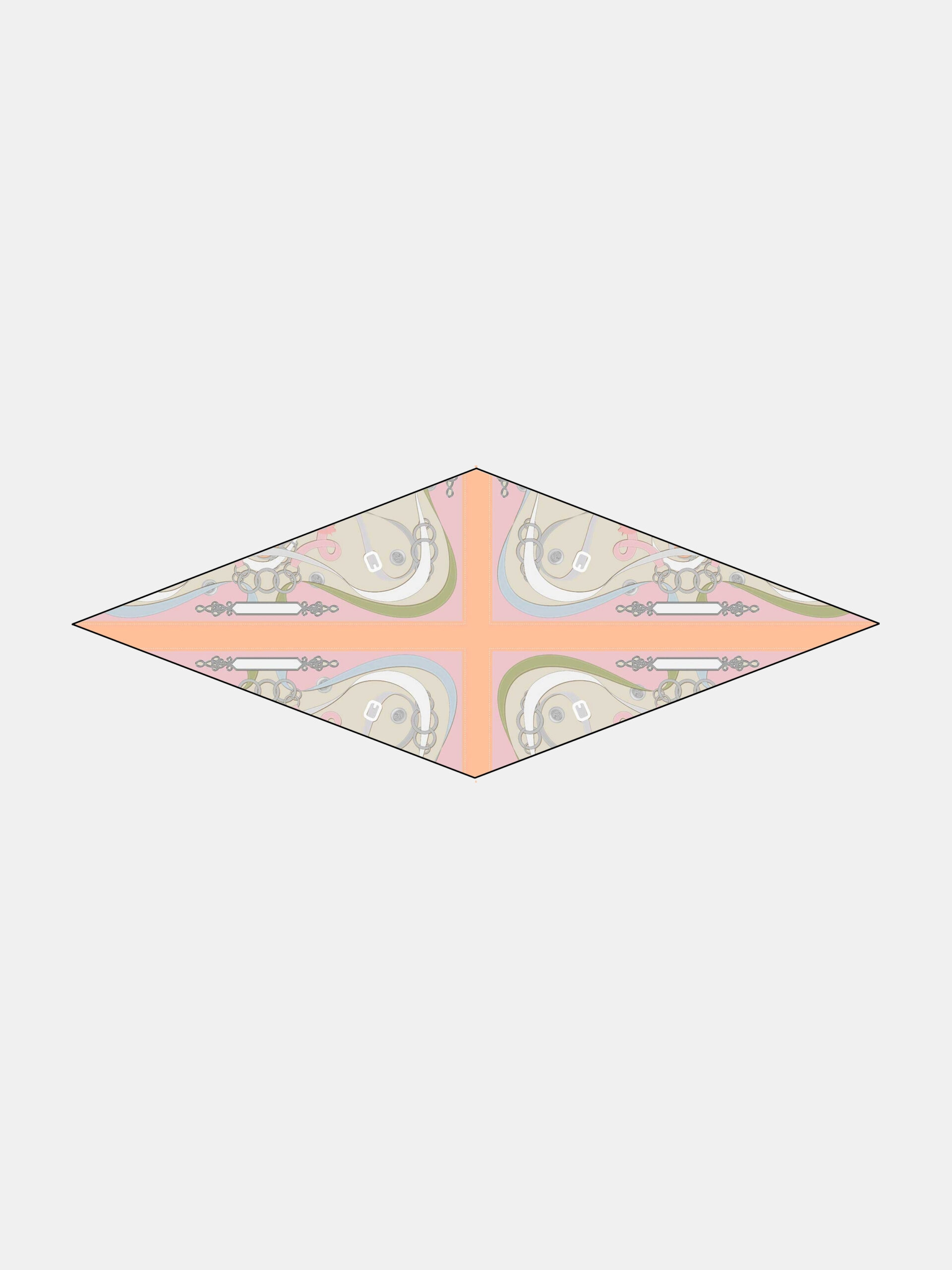 MUCHO GUSTO® Schal Tie Silk Blush Ketteneleganz