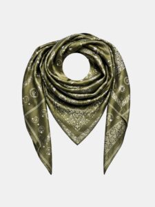 MUCHO GUSTO® Sjaal St. Tropez Olijfgroen Paisley