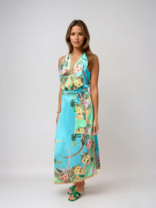 MUCHO GUSTO® Dress Pareo Silk Paradise Patchwork