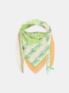 Scarf St. Tropez Crêpe Viscose Green Paisley