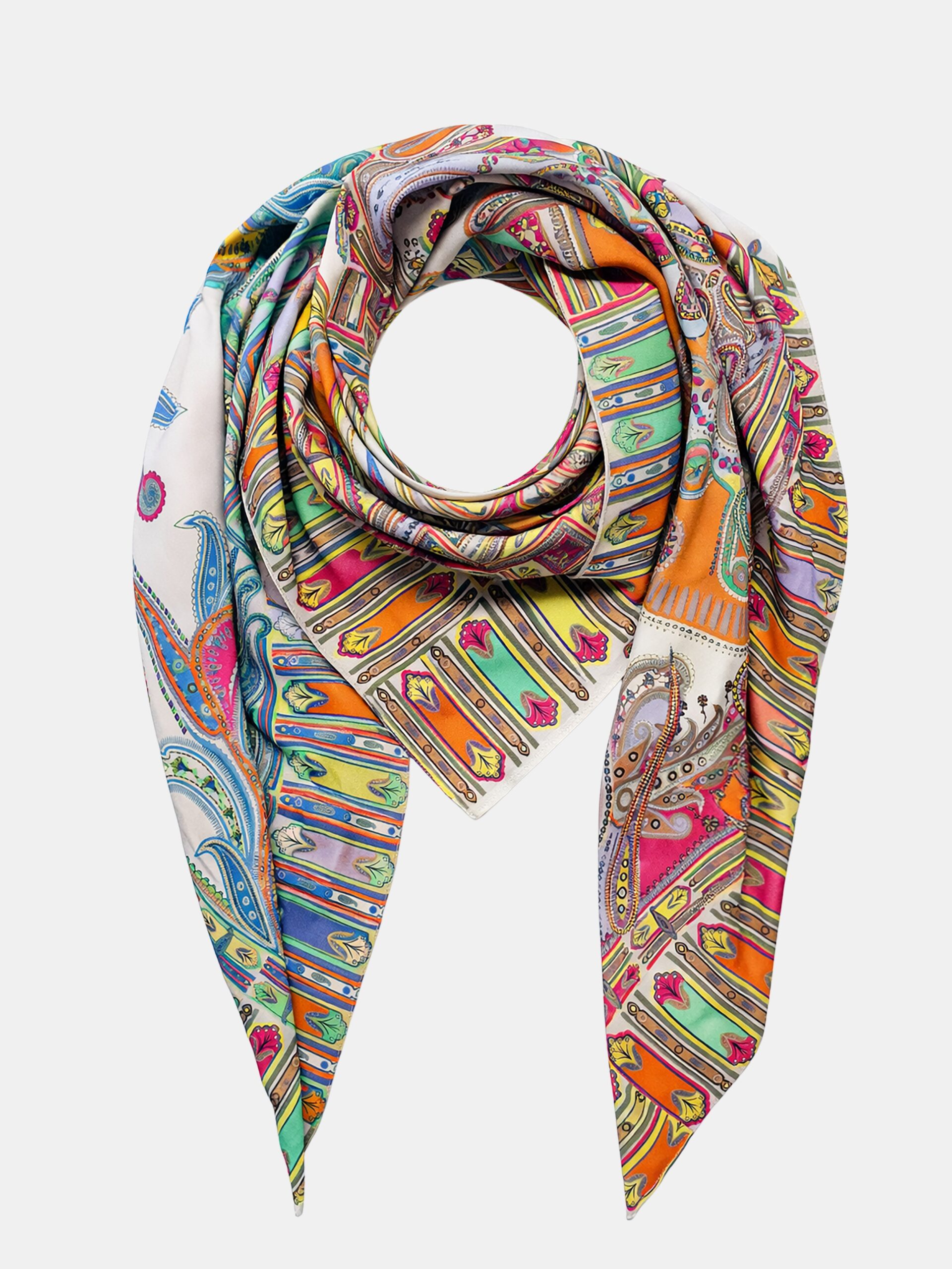 MUCHO GUSTO® Schal St. Tropez Viskose Buntes Mosaik