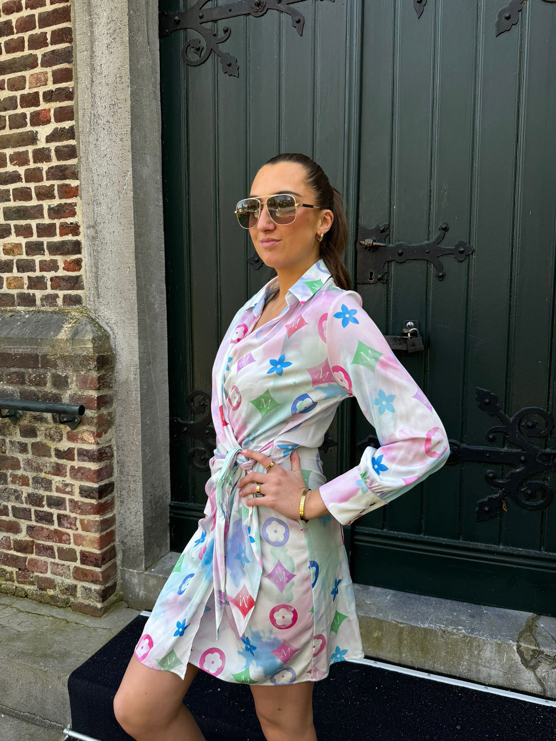 UCHO GUSTO® Jurk Bérgamo Pastel Icon Print