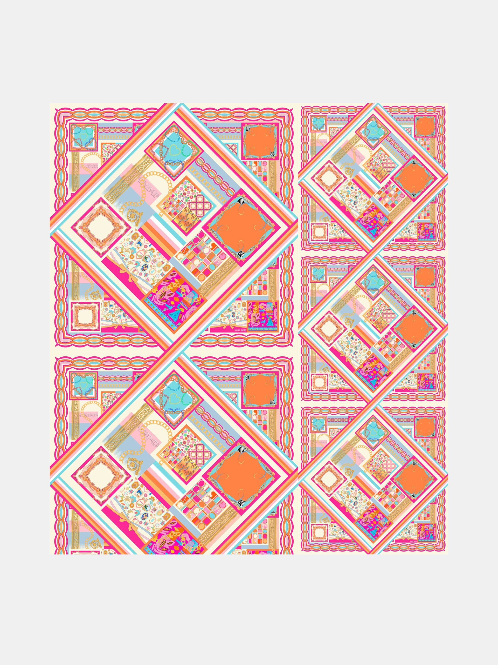 MUCHO GUSTO® Sjaal Kiev Multipatchwork Elegantie