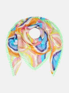 MUCHO GUSTO® Sjaal Saint Tropez Crochet Pastel Wave Print