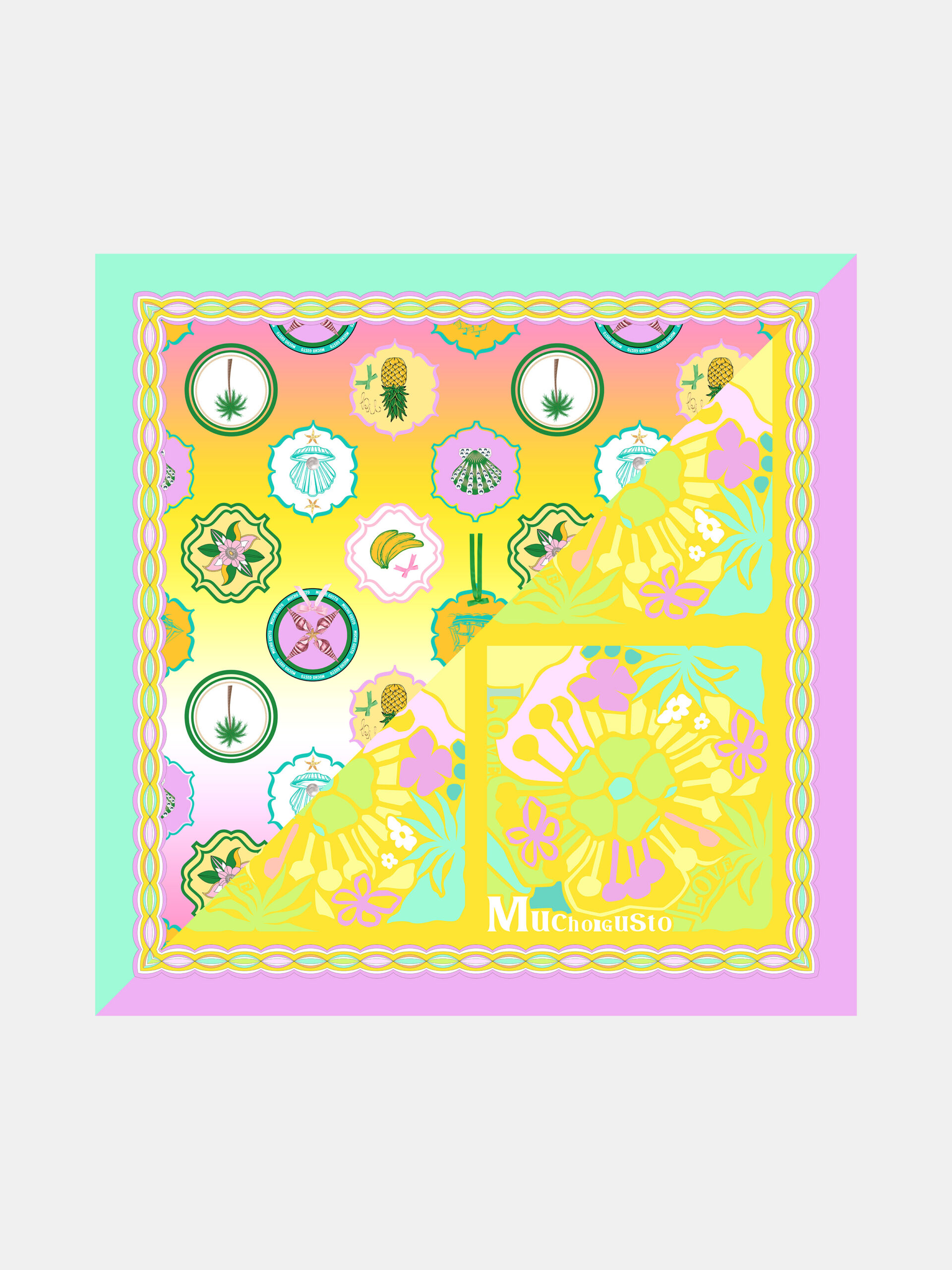 MUCHO GUSTO® Scarf St. Tropez Tropical Flower Print