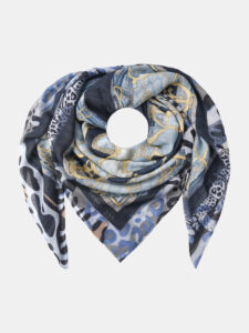 MUCHO GUSTO® Sjaal St. Tropez Blauw Ketting Patchwork