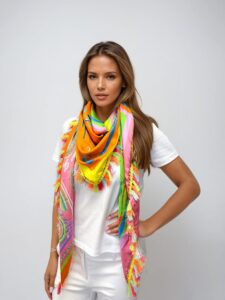 MUCHO GUSTO® Scarf St. Tropez Gent Vibrant Patchwork Print