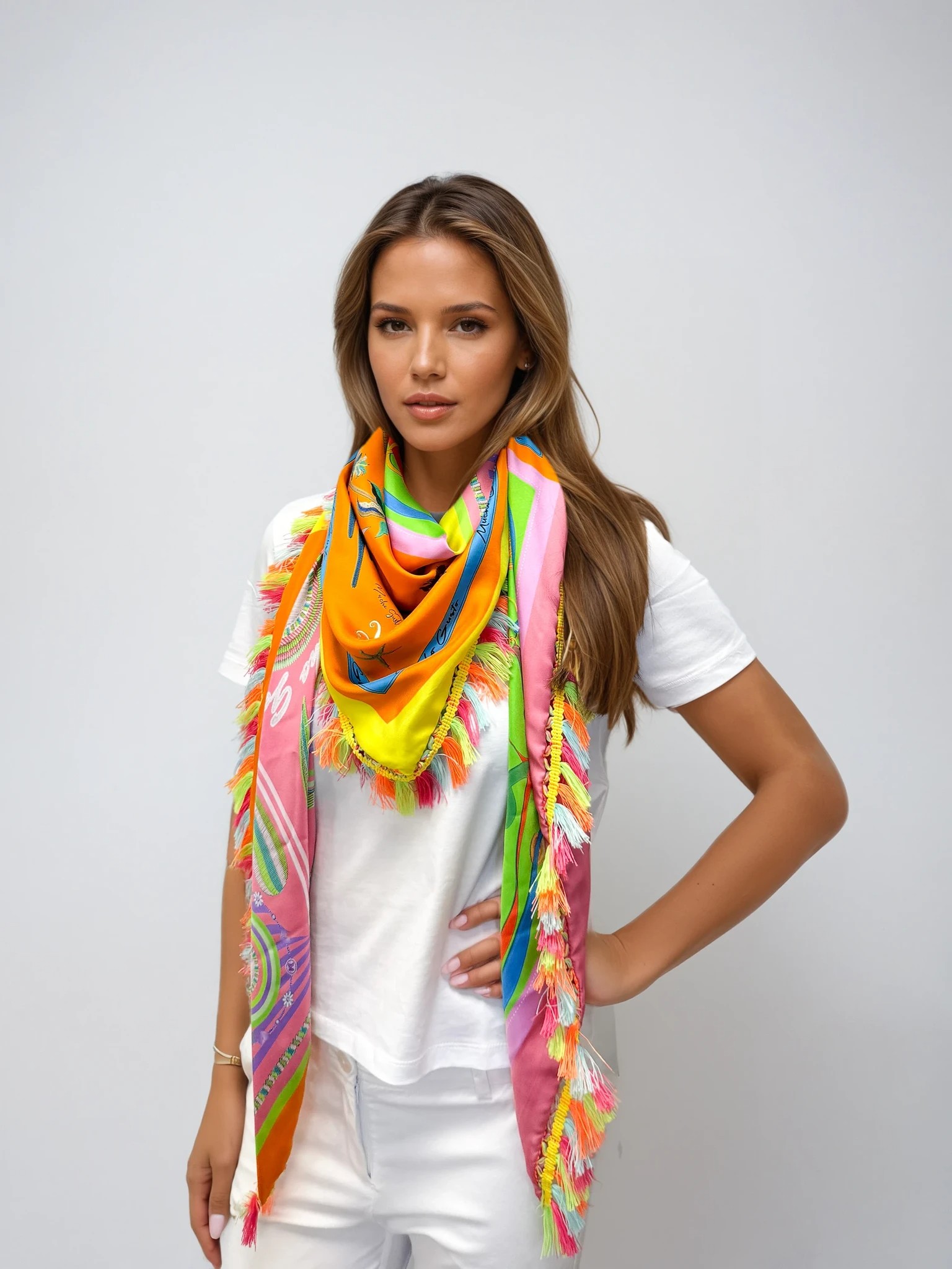 MUCHO GUSTO® Scarf St. Tropez Gent Vibrant Patchwork Print
