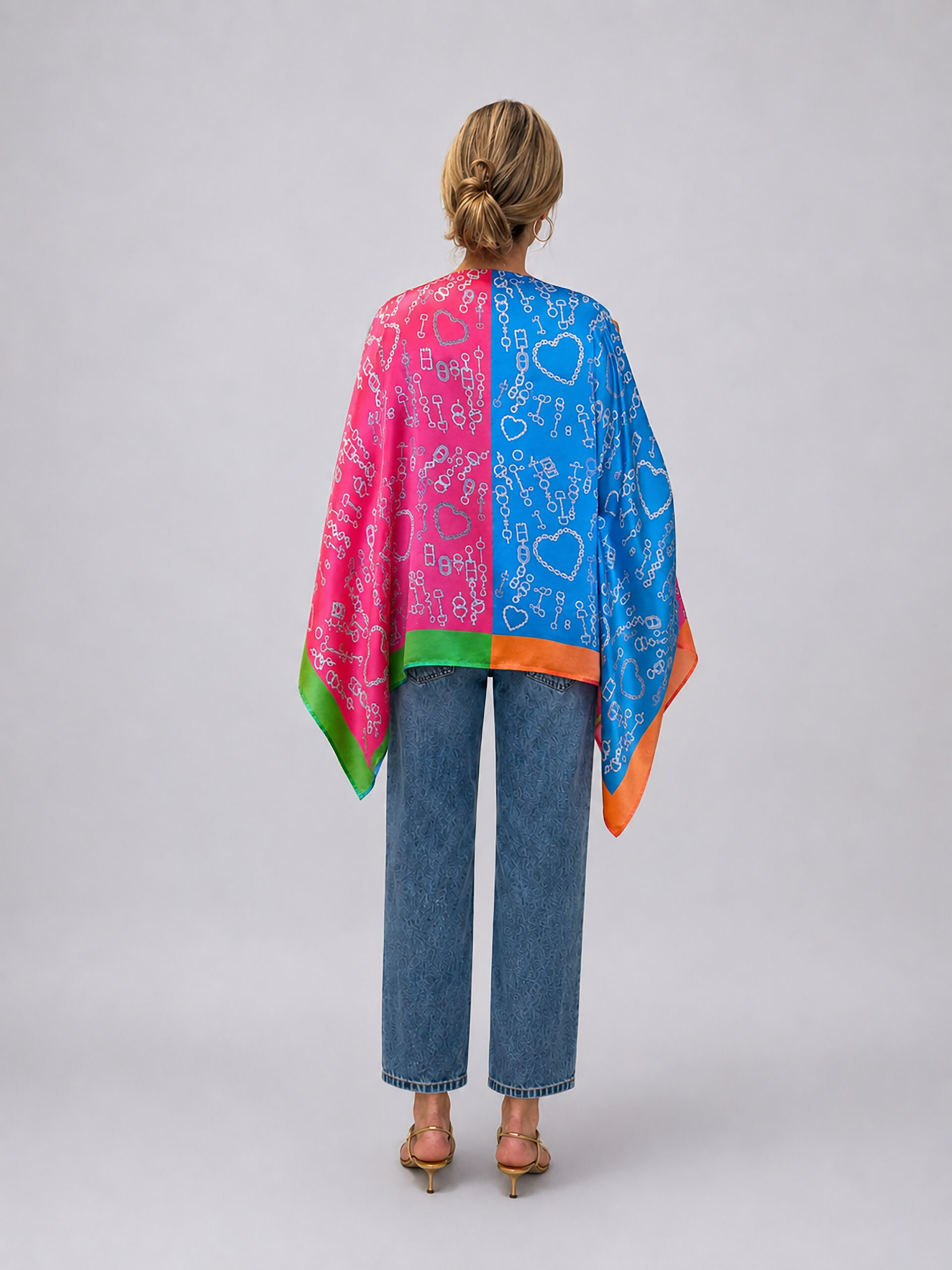 MUCHO GUSTO® Poncho Benirras Bunter Paisley-Print