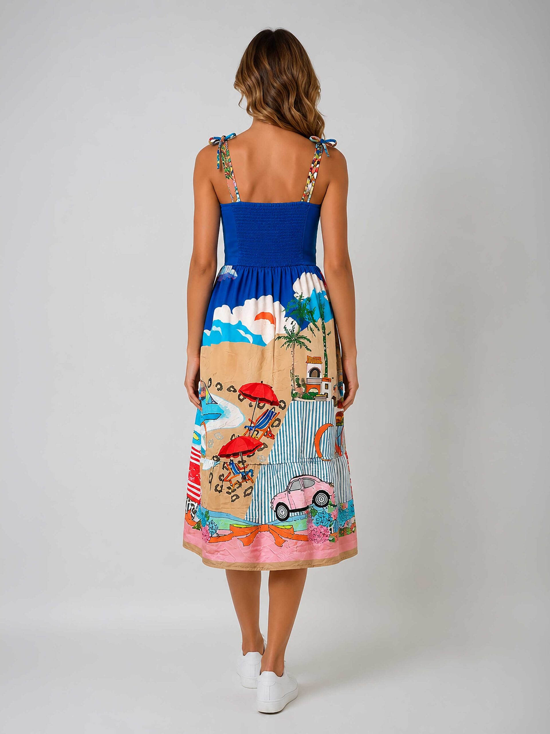 MUCHO GUSTO® Dress Turi Viscose Vacation Patchwork