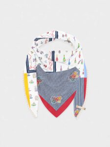 MUCHO GUSTO® Scarf St. Tropez Pearl Nautical Patchwork