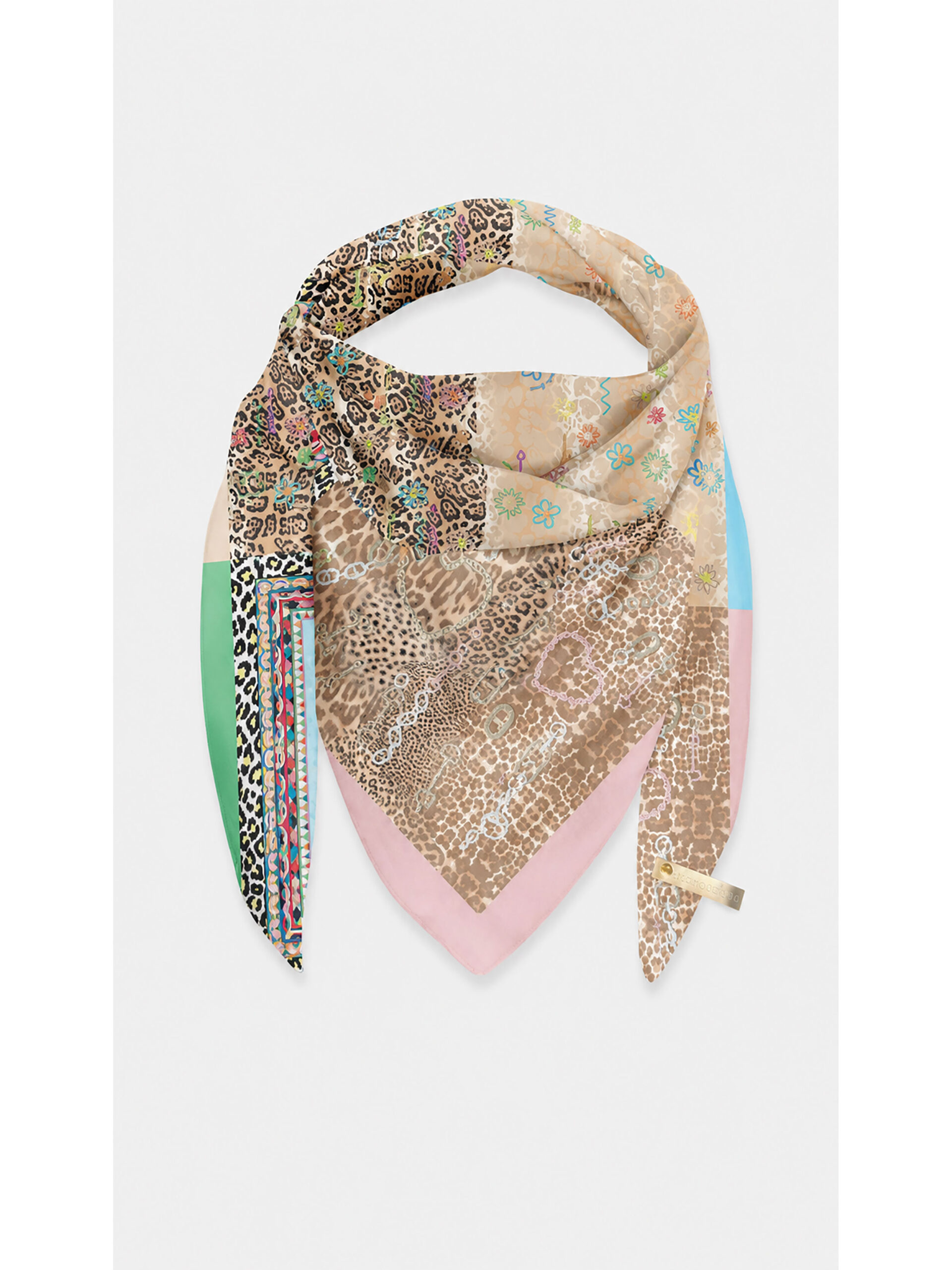 MUCHO GUSTO® Sjaal St. Tropez Safari Patchwork