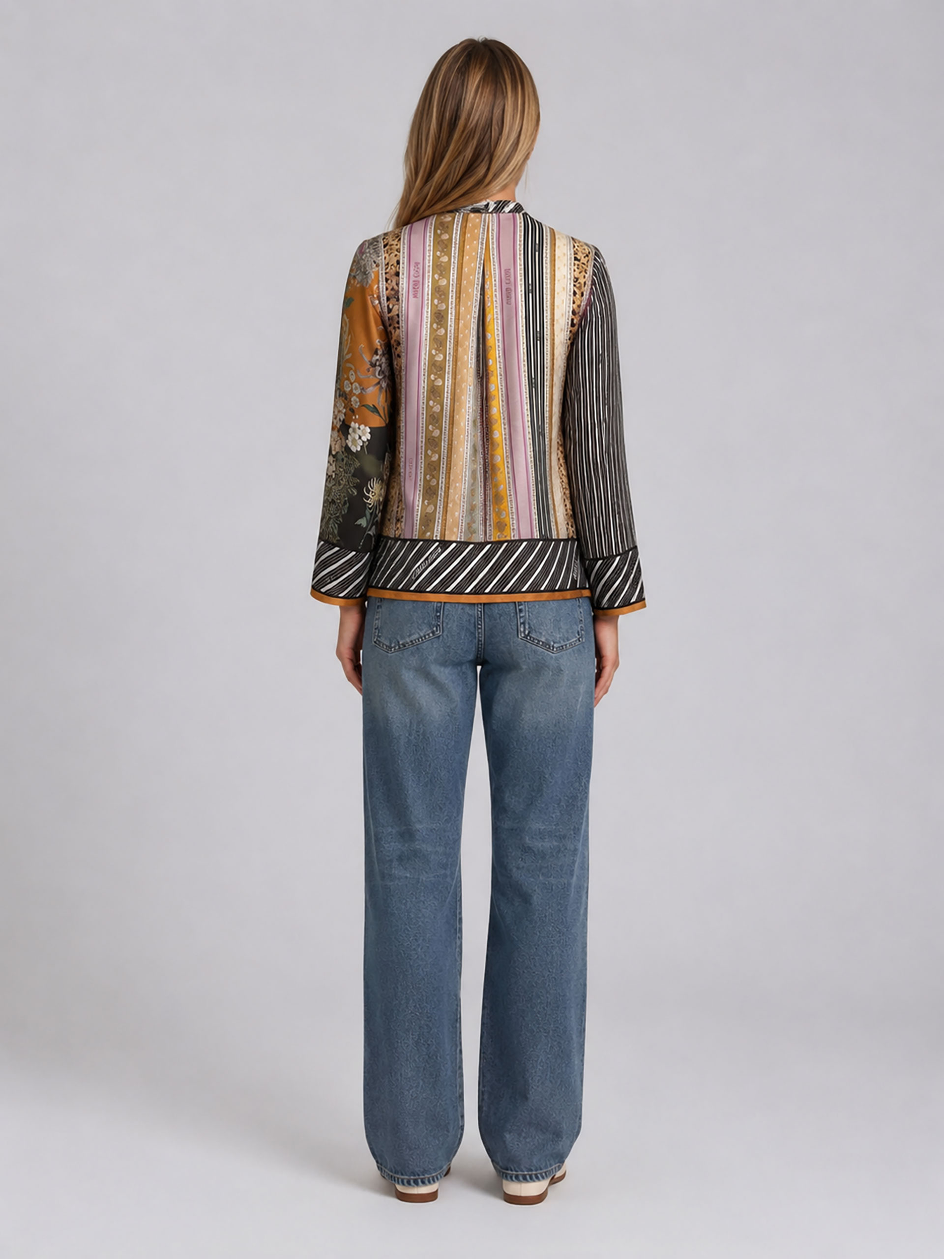 MUCHO GUSTO® Bluse Roma Autumn Heritage Patchwork