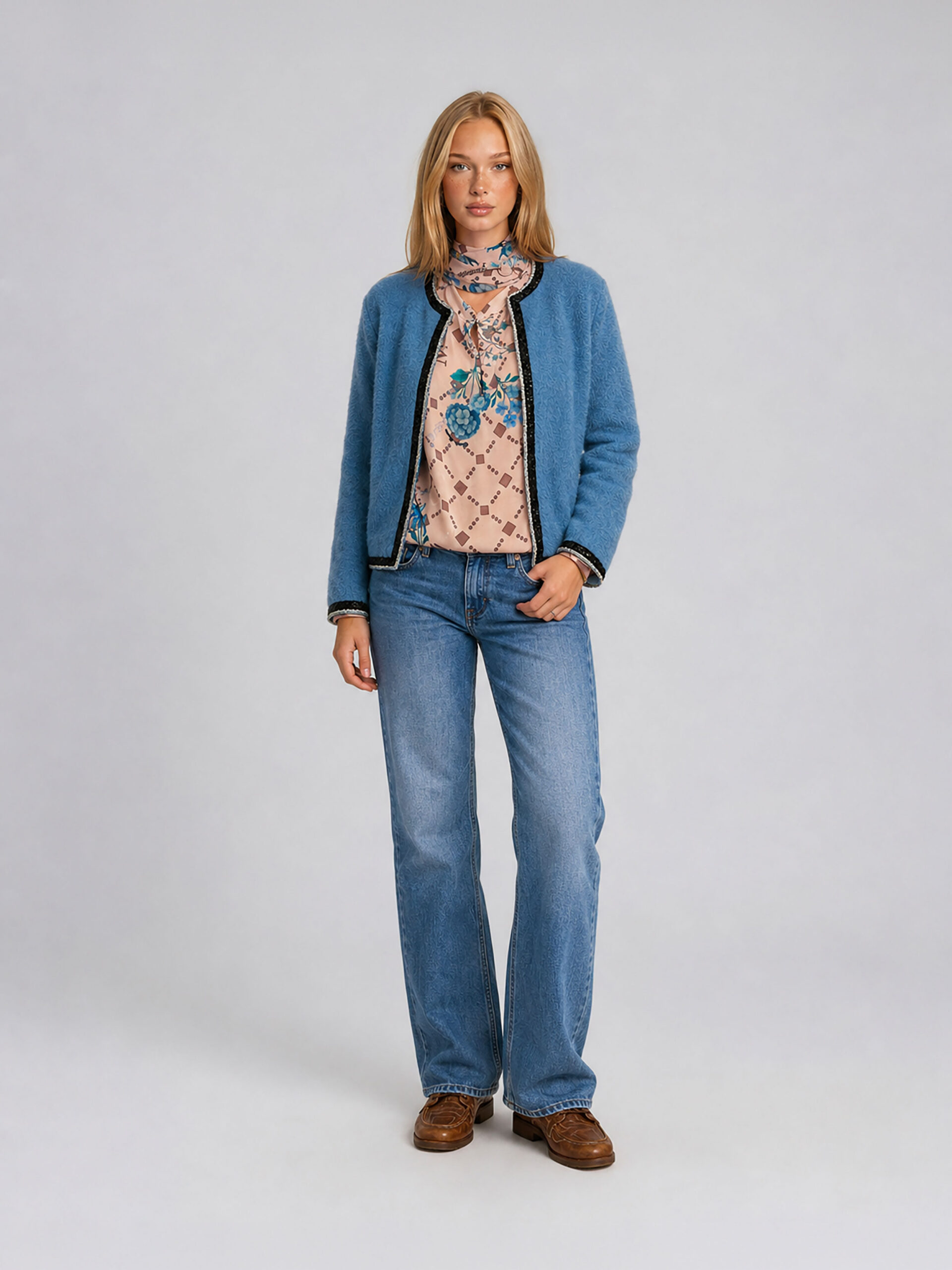 MUCHO GUSTO® Vest Cefalu Denim Blue
