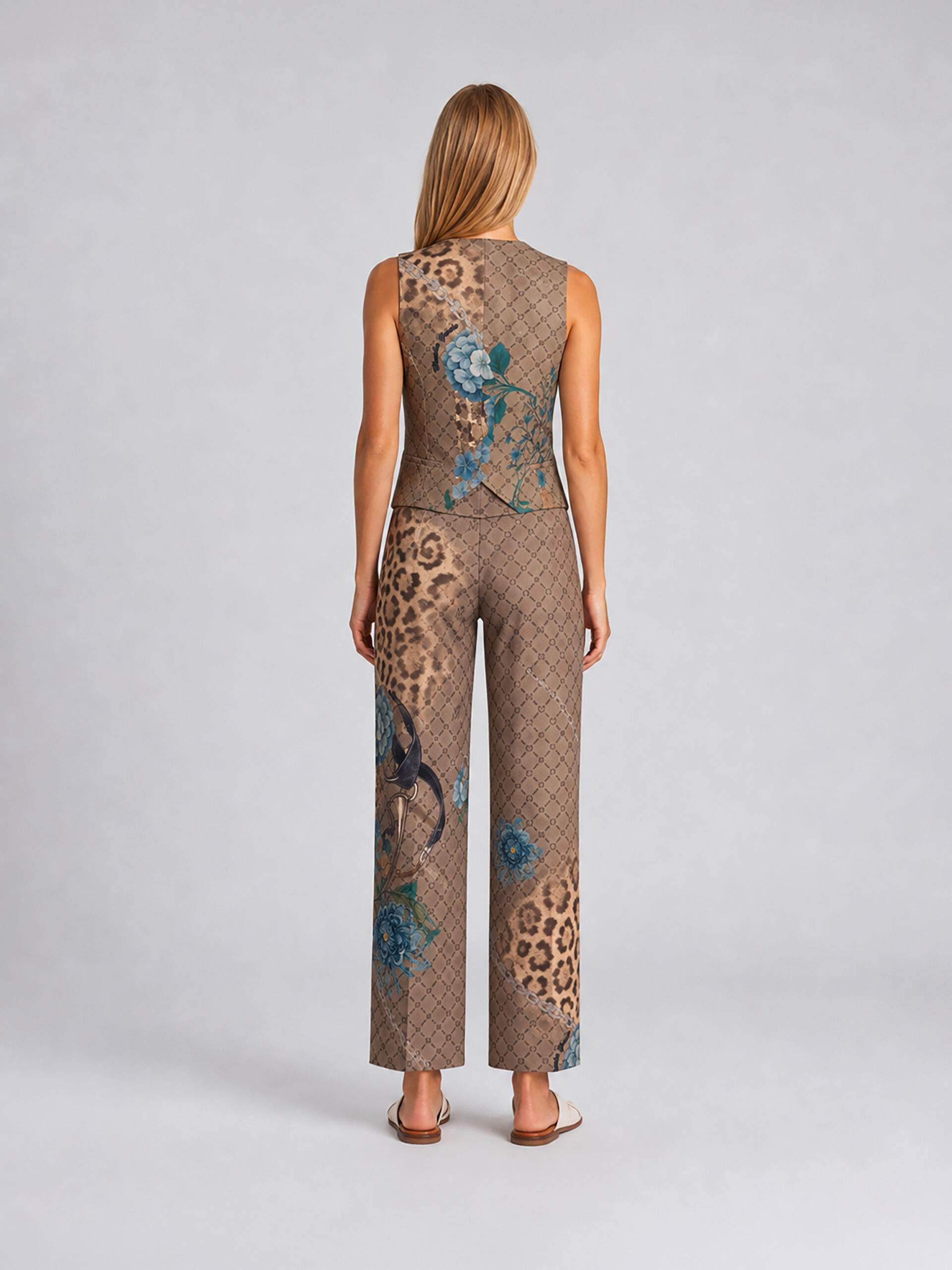 MUCHO GUSTO® Gilet Lesbos MG Leopard Blossom