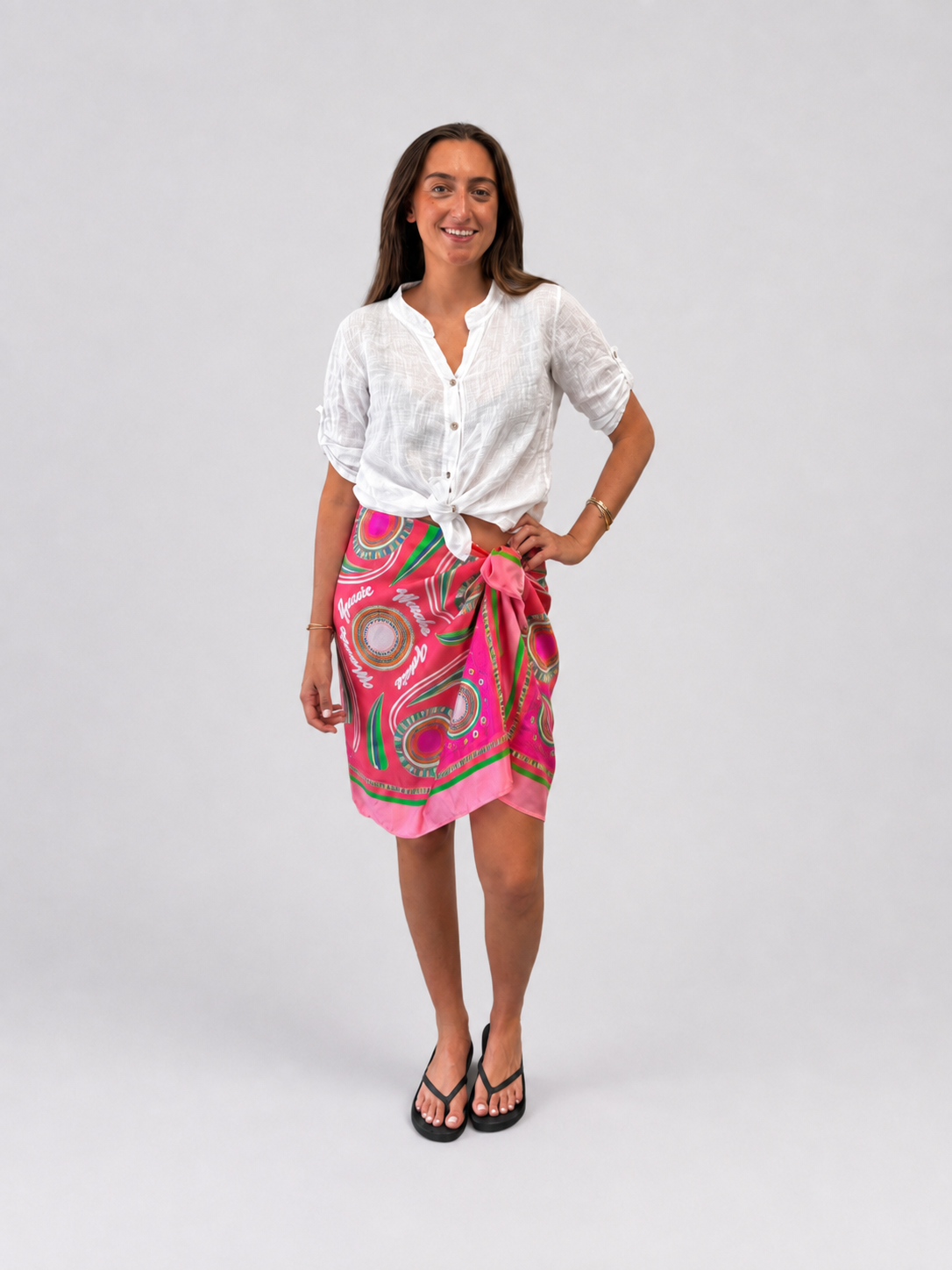 MUCHO GUSTO® Rock Sarong Short Buntes Fuchsia