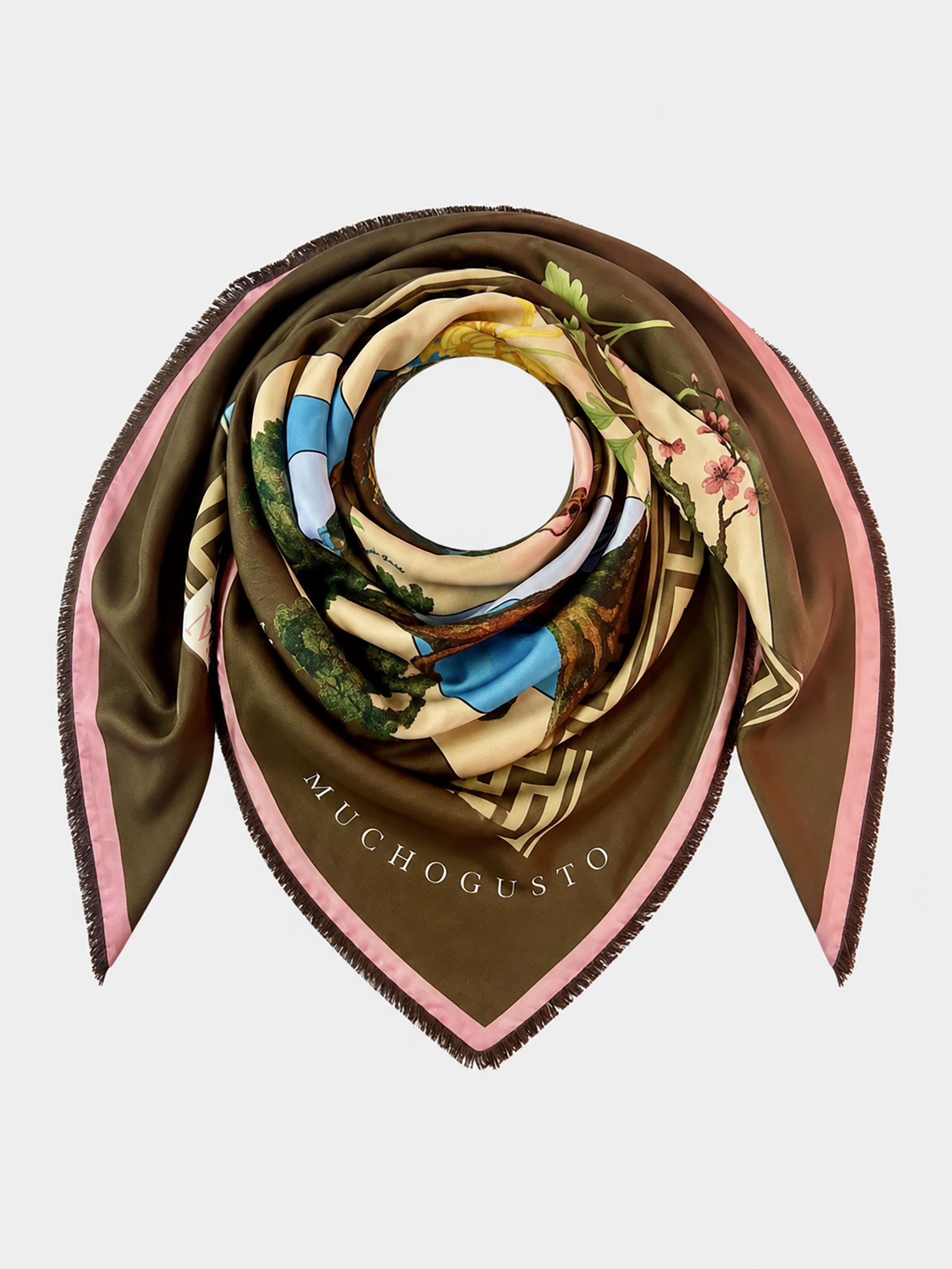 MUCHO GUSTO® Scarf Genova Chocolate Blossom