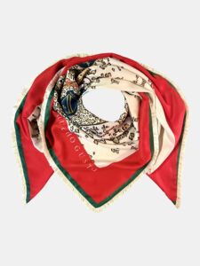 MUCHO GUSTO® Scarf Genova Ruby Leopard Crest