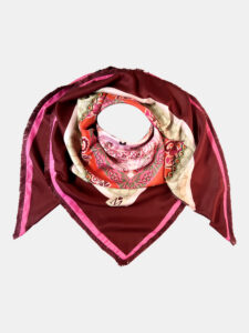 MUCHO GUSTO® Scarf Genova Bordeaux Rose Elegance