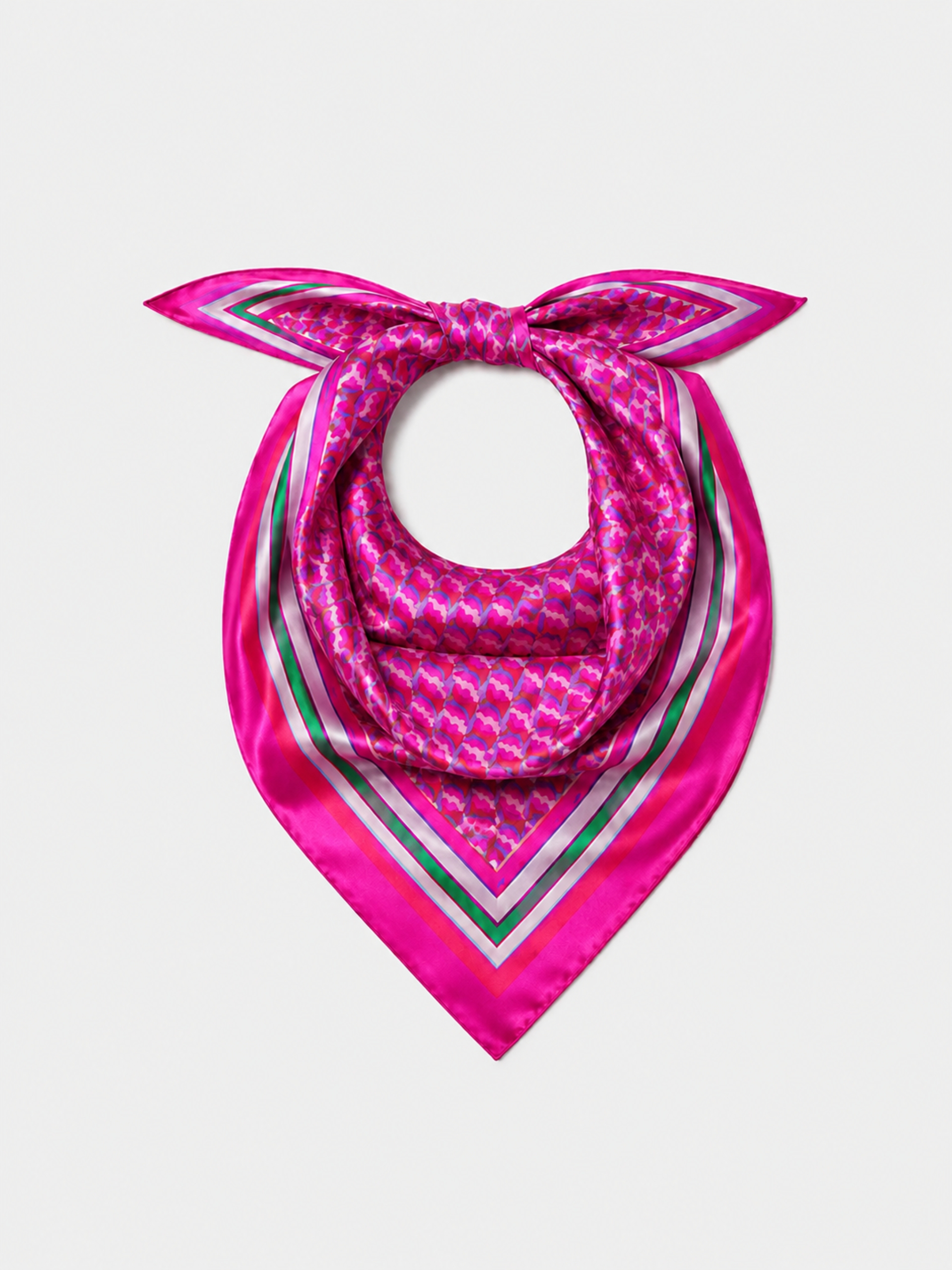 MUCHO GUSTO® Sjaal Abu Dhabi Fuchsia Patroon