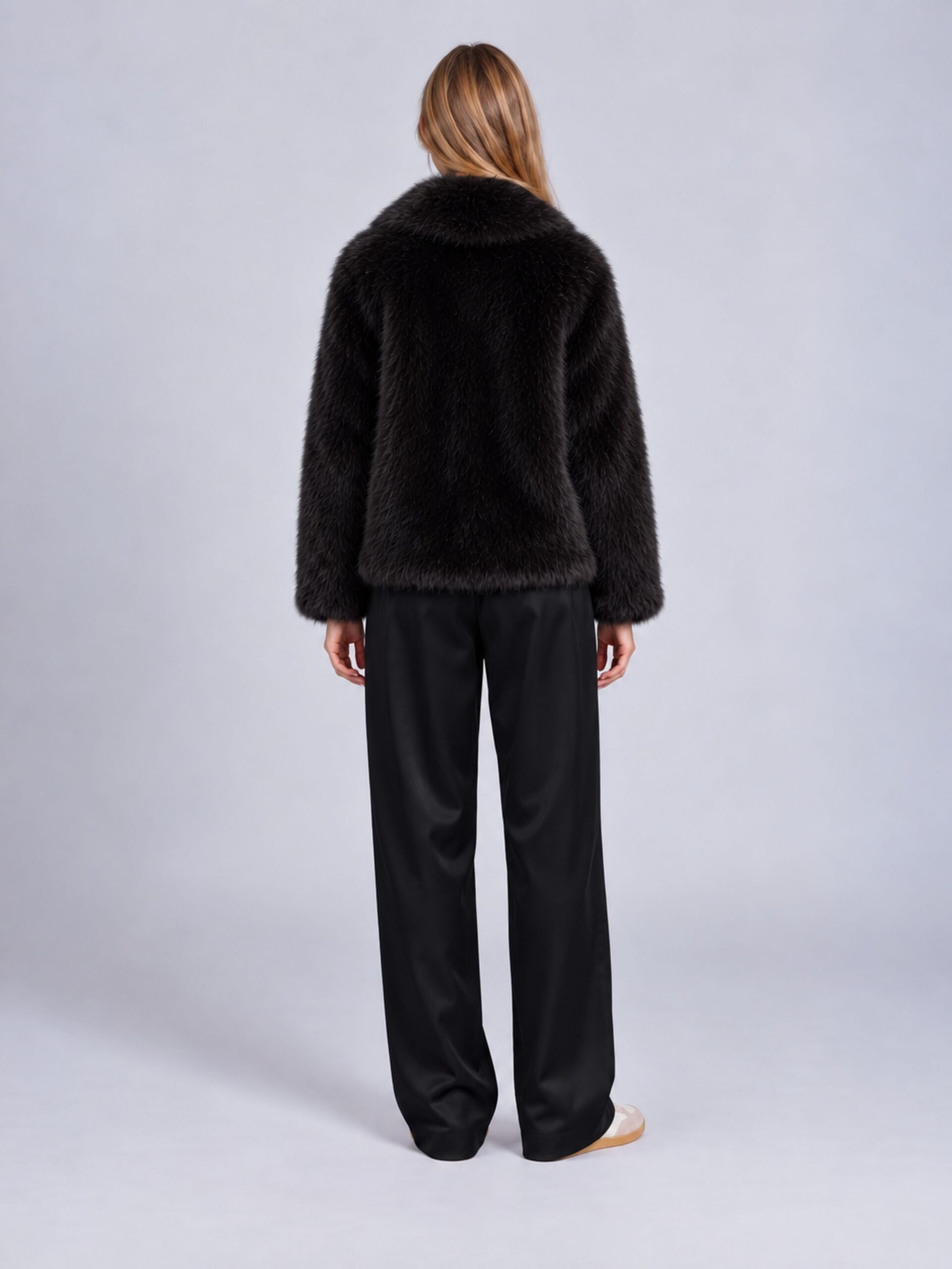 MUCHO GUSTO® Jacket Andora Black Fake Fur