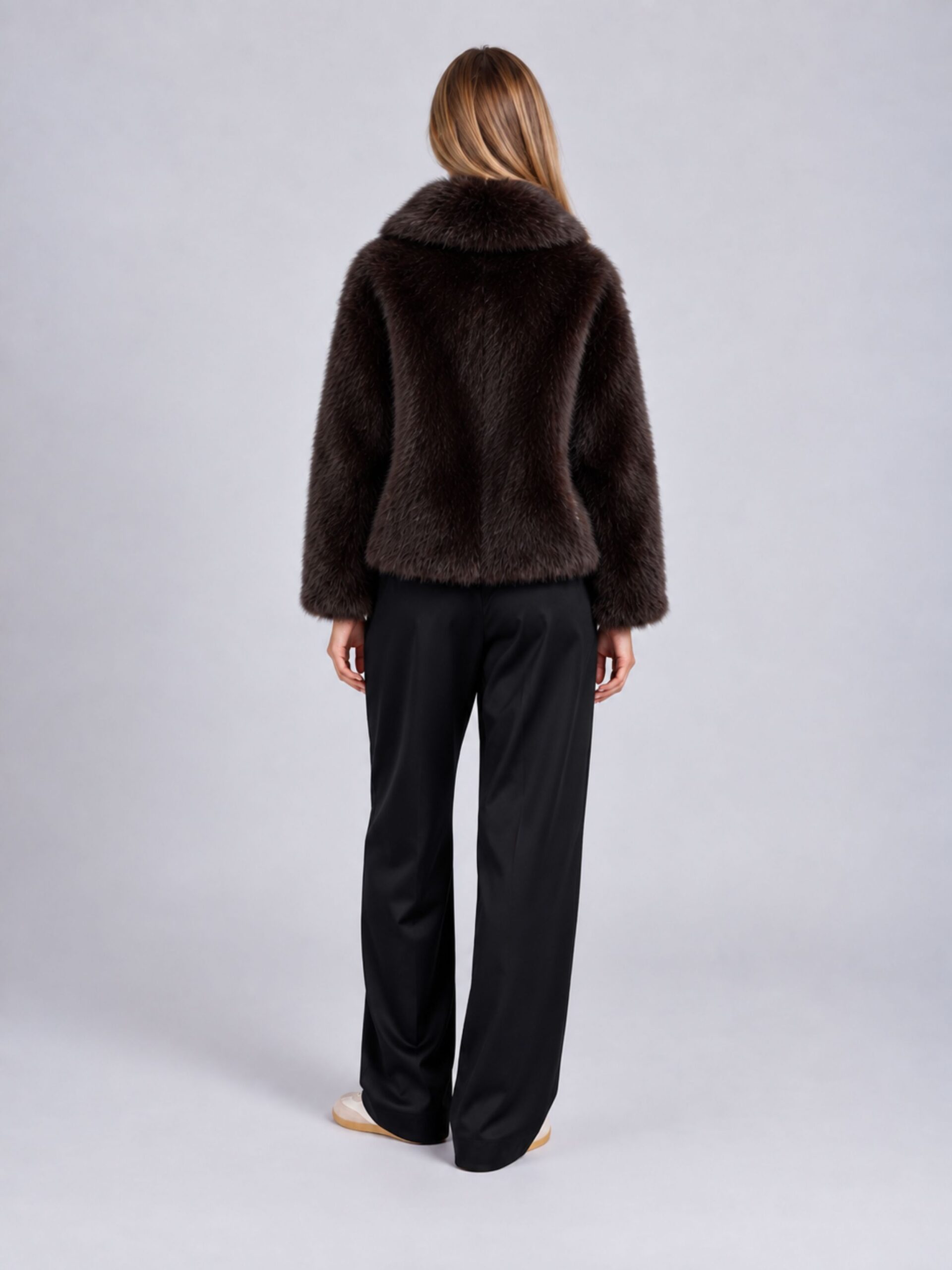 MUCHO GUSTO® Jacket Andora Brown Fake Fur