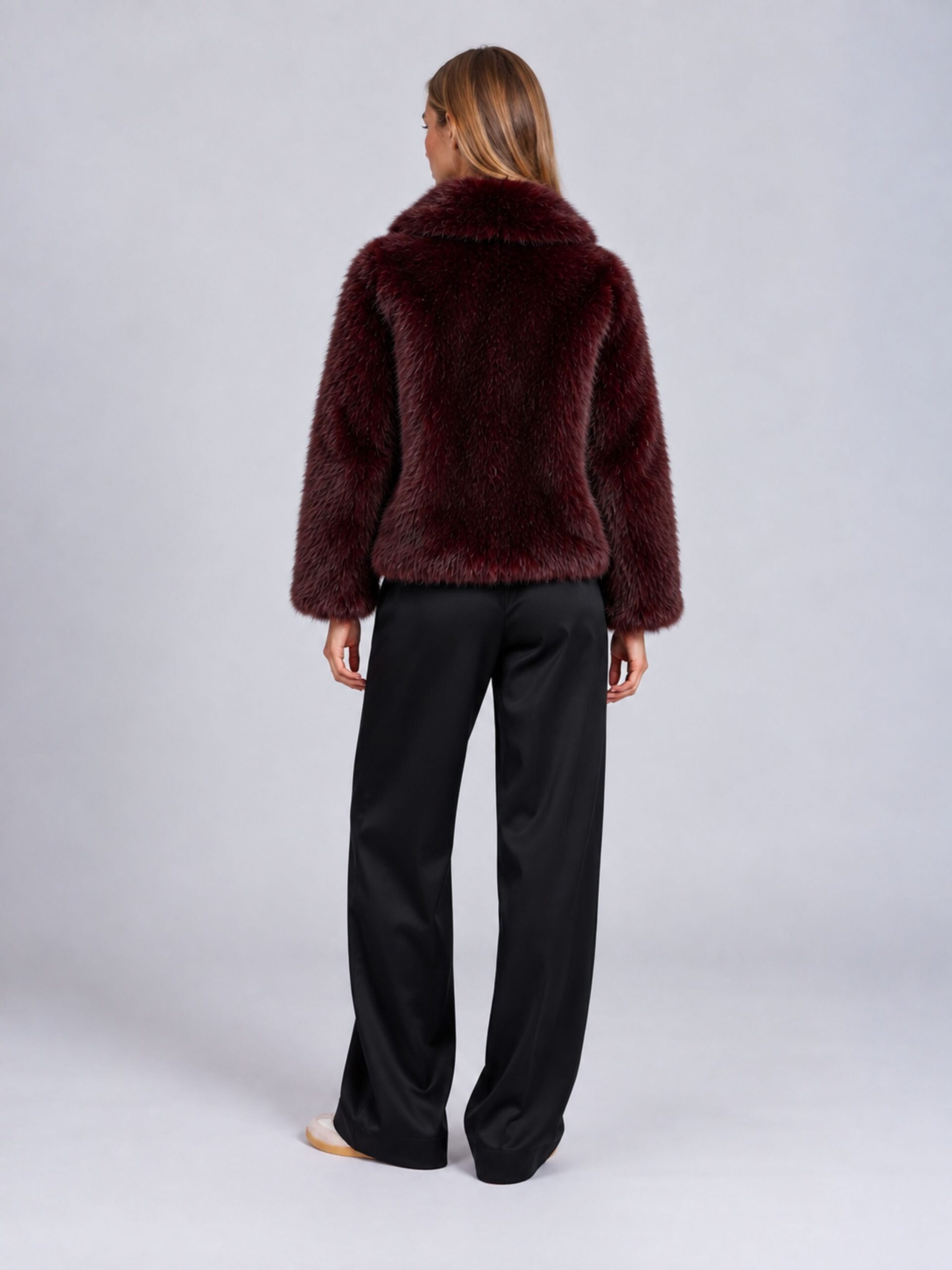 MUCHO GUSTO® Jacket Andora Bordeaux Nep Bont