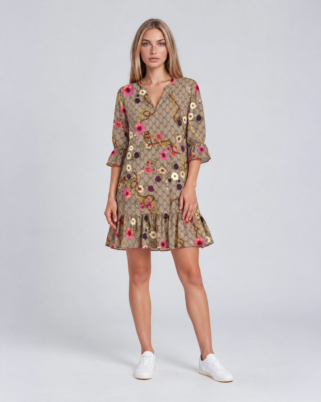 MUCHO GUSTO® Dress San Rafael MG Monogram Print