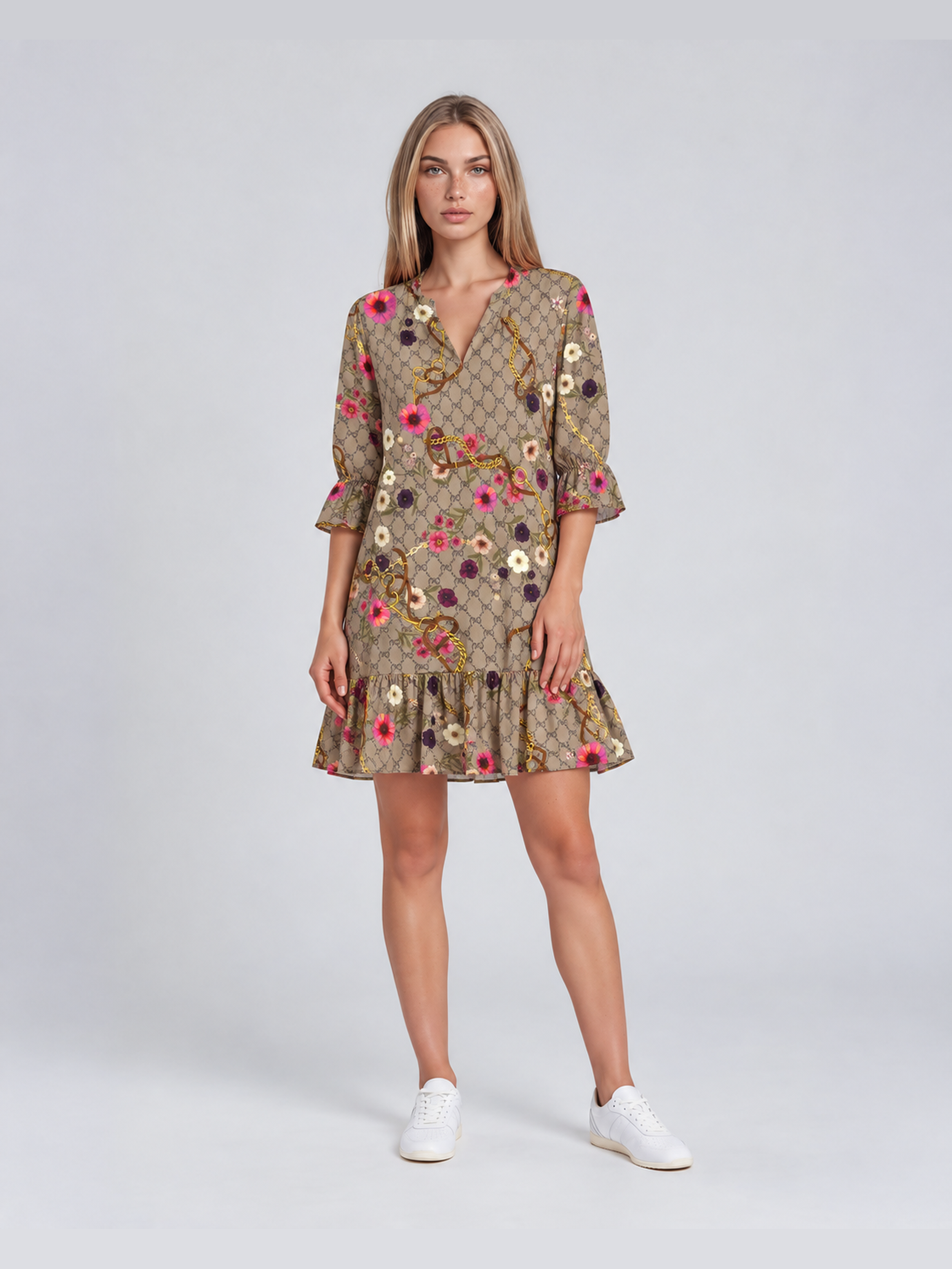 MUCHO GUSTO® Dress San Rafael MG Monogram Print