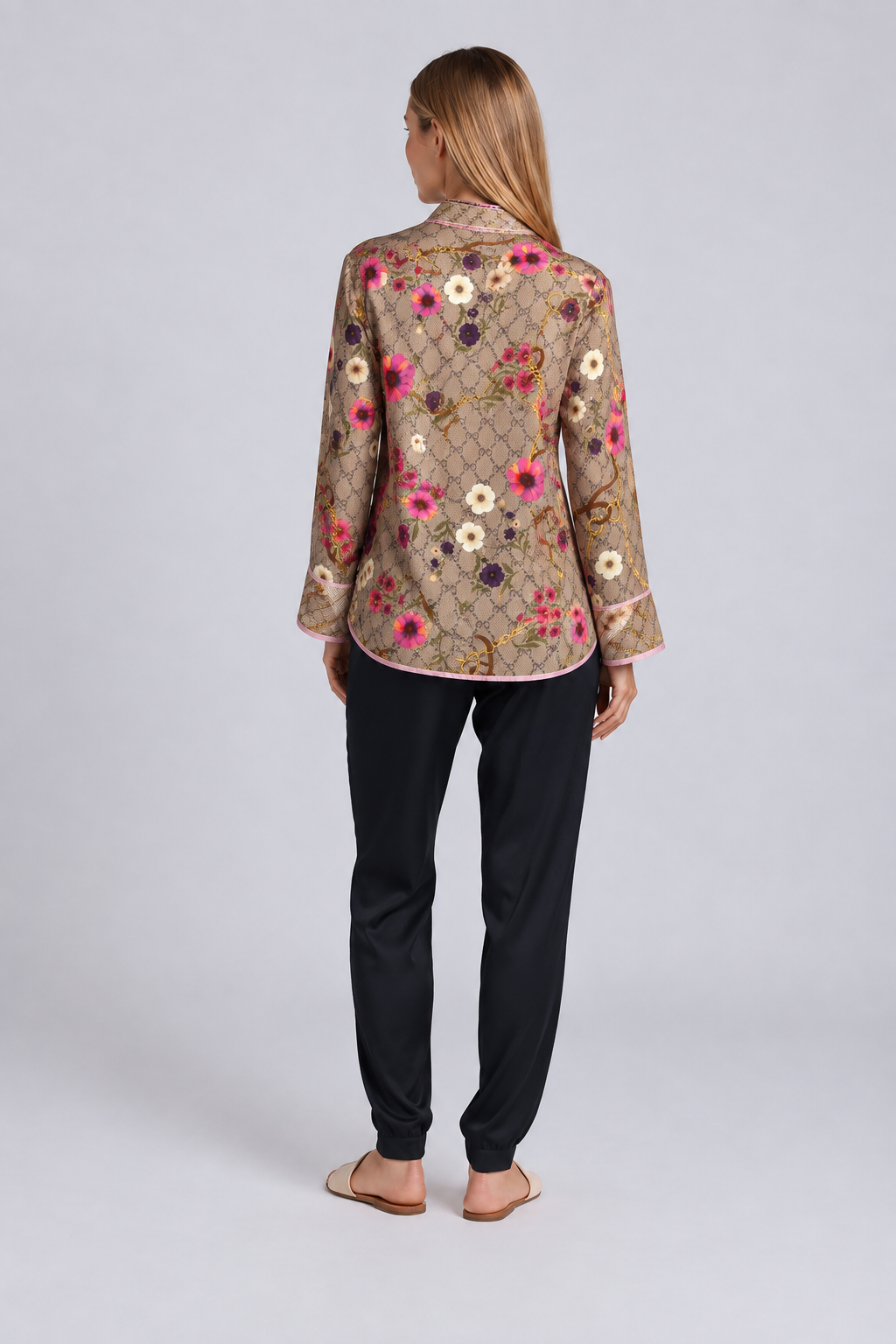 MUCHO GUSTO® Blouse Roma MG Monogram Print