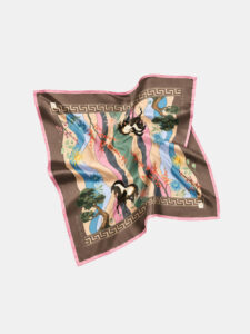 MUCHO GUSTO® New York Scarf Mocha Blossom Crane