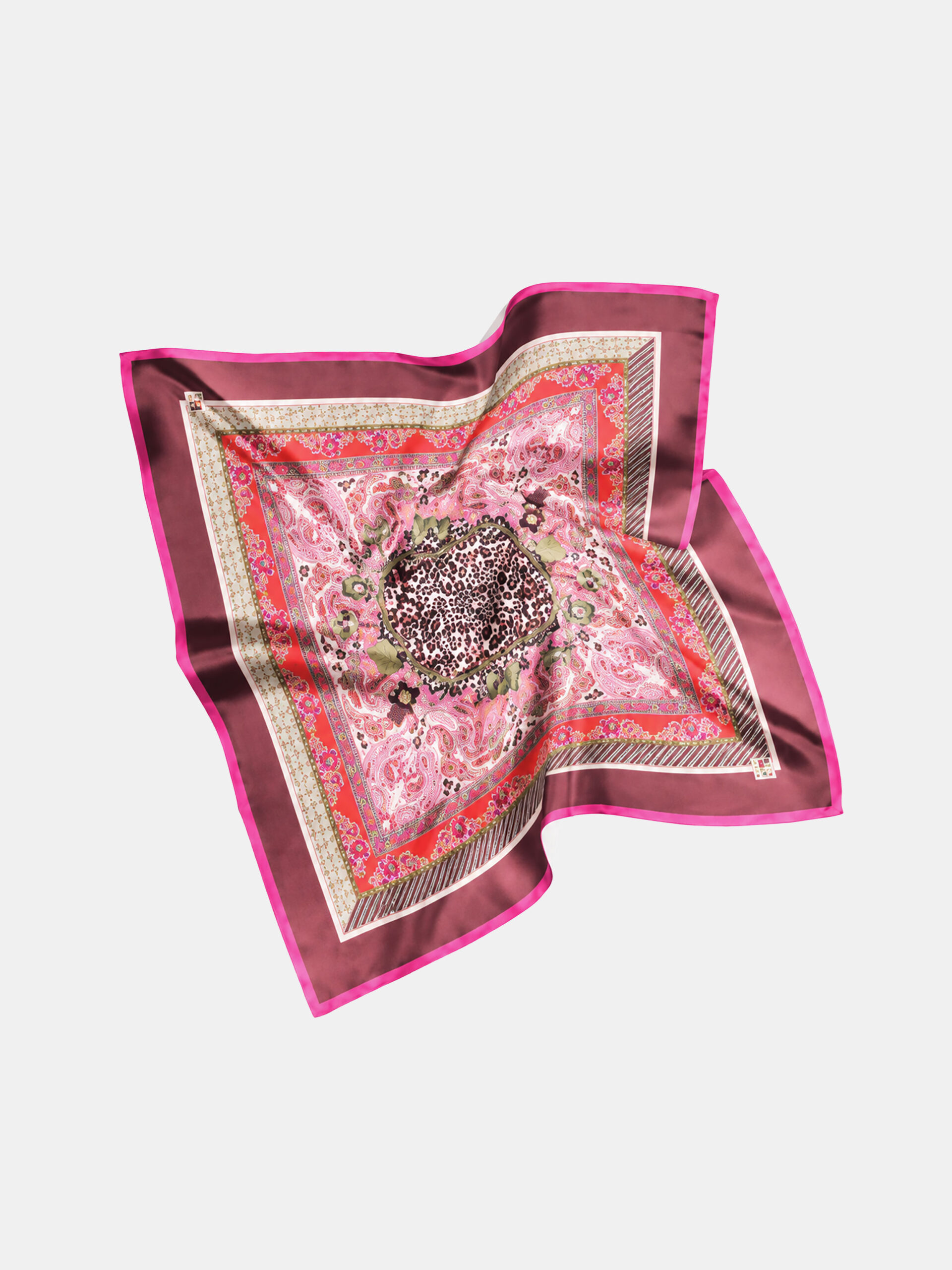 MUCHO GUSTO® Scarf Burano Leopard Rose Medallion