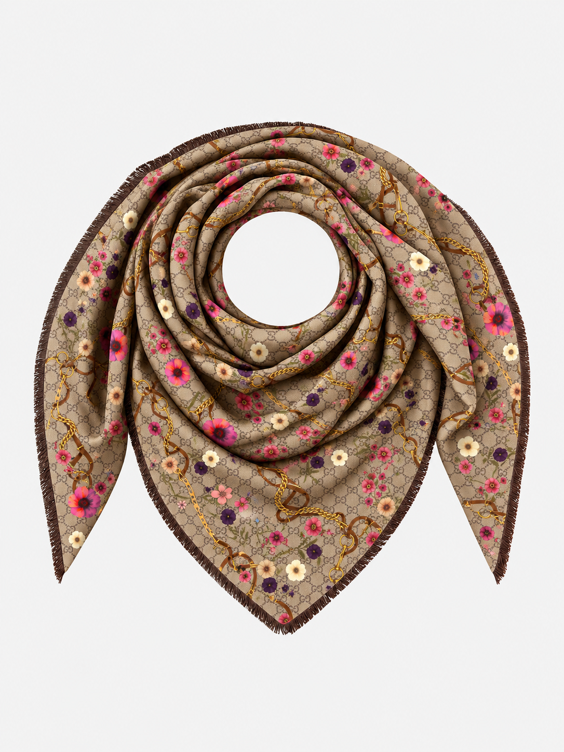 MUCHO GUSTO® Scarf Genova MG Monogram Print